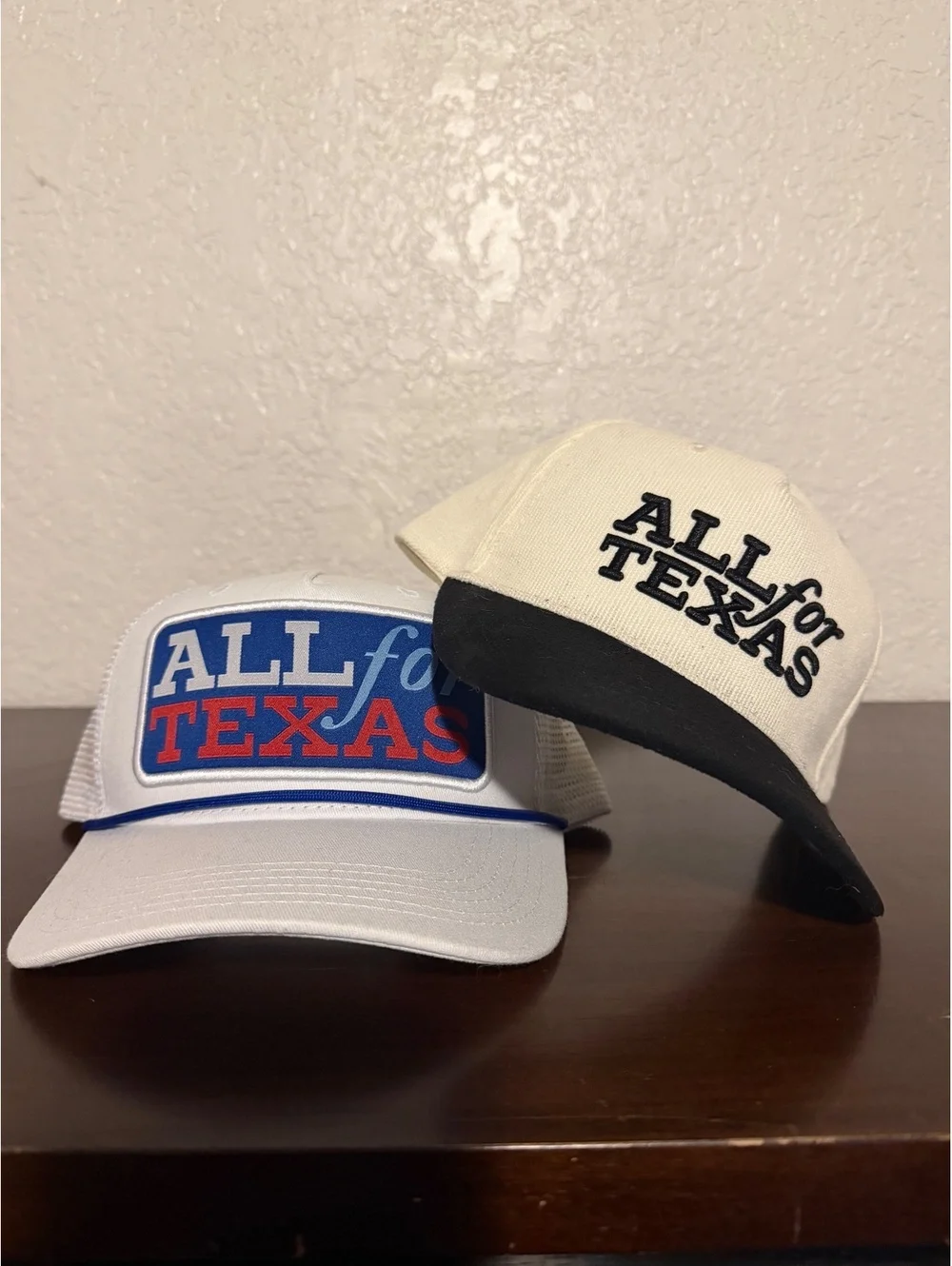 Lot of 2 Limited Edition All for Texas Texas Rangers Snapback Hats NWOT